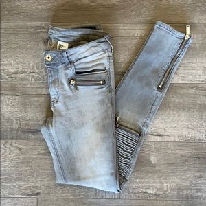 H&M Skinny Low Waist Ankle Biker Jeans Grey